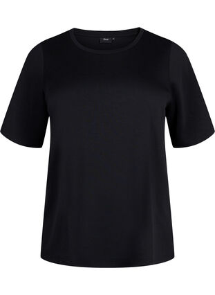 ZizziT-shirt in modalmix, Black, Packshot image number 0