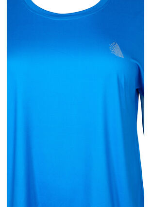 Zizzi T-shirt d'entraînement à manches courtes, Brilliant Blue, Packshot image number 2