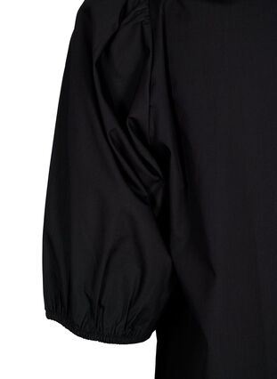 ZizziBlouse met korte mouwen en kant detail, Black, Packshot image number 3