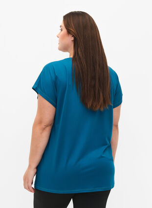 ZizziTrainings-T-shirt met korte mouwen, Deep Lagoon, Model image number 1
