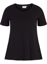 Basic t-shirt in effen kleur met katoen