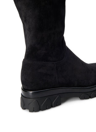 Zizzi Large – Bottes en faux daim, Black, Packshot image number 3