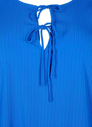 Zizzi Tunique en viscose à lacets, Princess Blue, Packshot image number 2