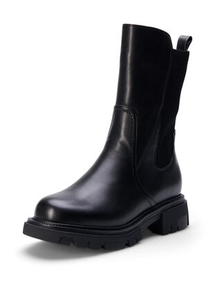 Zizzi Large - Bottes courtes avec élastique, Black, Packshot image number 2