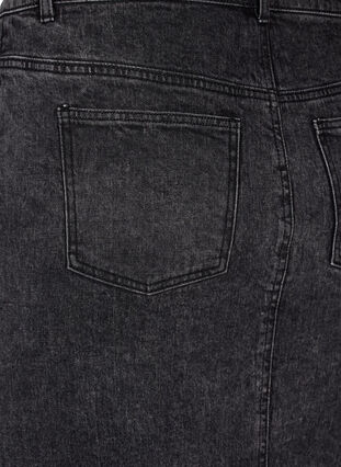 ZizziDenim rok met split aan de voorkant, Dark Grey Denim, Packshot image number 3