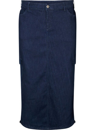 ZizziDenim maxi-rok, Dark Blue Denim, Packshot image number 0