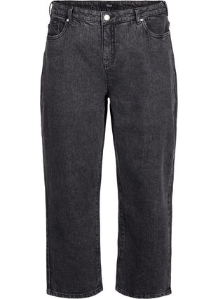 Zizzi Jean ample avec longueur raccourcie, Dark Grey Denim, Packshot image number 0