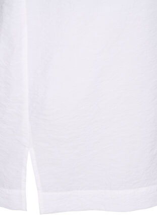 ZizziLang shirt van viscose met korte mouwen, Bright White, Packshot image number 3