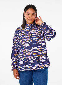 Blouse met print en een A-lijn vorm, Naval Academy, Model