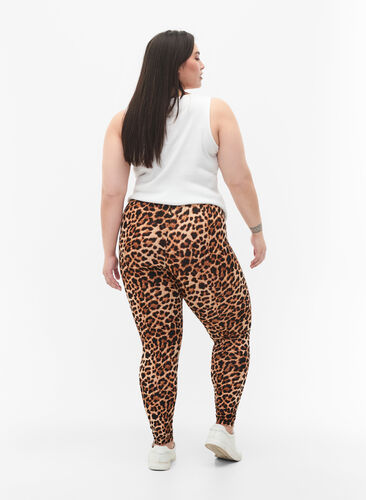 ZizziViscose leggings met luipaardprint, Leo, Model image number 1