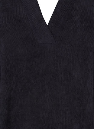 Zizzi Robe courte en velours à manches longues, Black, Packshot image number 2