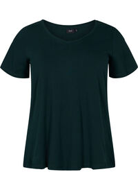 Basic t-shirt in effen kleur met katoen