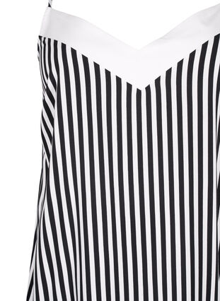 ZizziFLASH - Gestreepte bandjesjurk van viscose, Black White Stripe, Packshot image number 2