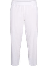 Pantalon en coton uni avec du lin