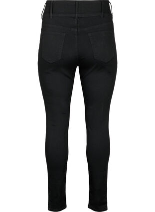 ZizziSuper slanke Bea jeans met extra hoge taille, Black, Packshot image number 1