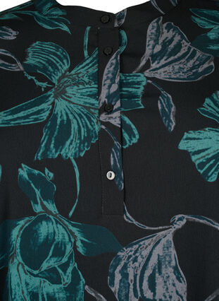 ZizziFLASH - Bloemen tuniek met lange mouwen, Black Scarab Flower, Packshot image number 2