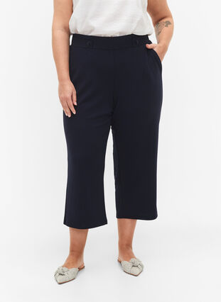 Zizzi Pantalon 7/8 coupe ample, Night Sky, Model image number 2