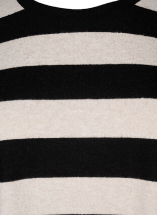 ZizziBlouse met lange mouwen en strepen, Bl. Beige Mel.Stripe, Packshot image number 2