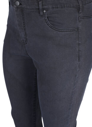 Zizzisuper slim fit Amy jeans met hoge taille, Grey Denim, Packshot image number 2