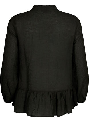 ZizziViscose blouse met peplum, Black, Packshot image number 1