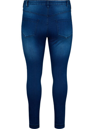 ZizziSuper slim Amy jeans met hoge taille, Blue Denim, Packshot image number 1