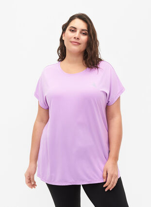 ZizziTrainings T-shirt met korte mouwen, African Violet, Model image number 0