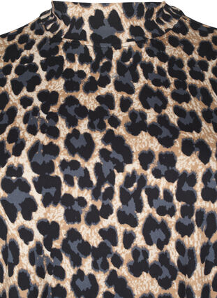 ZizziFLASH - Blouse met lange mouwen en col, Leopard Print , Packshot image number 2