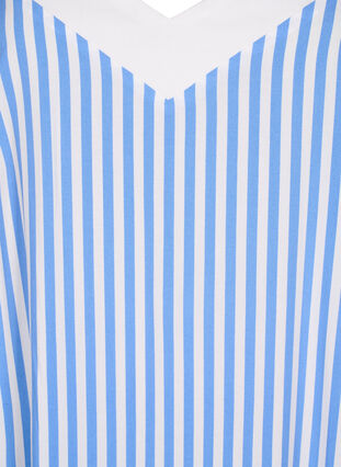 ZizziFLASH - Gestreepte bandjesjurk van viscose, L. Blue White Stripe, Packshot image number 2