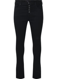 High-waisted Amy jeans met knoopsluiting, Black, Packshot