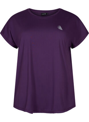 Zizzi T-shirt d'entraînement à manches courtes, Purple Pennant, Packshot image number 0
