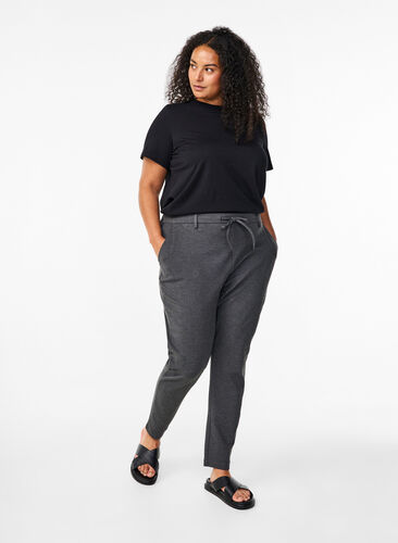 Zizzi Pantalon Maddison, Dark Grey Melange, Model image number 0