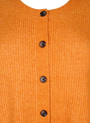 Zizzi Cardigan en tricot côtelé avec boutons, Marmelade Mel., Packshot image number 2