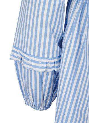 ZizziGestreepte blouse met open voorkant en geborduurde details, C. Blue White Stripe, Packshot image number 3