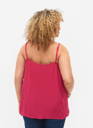 Zizzi Top à bretelles en viscose, Bright Rose, Model image number 1