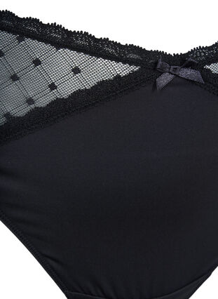 Zizzi2-pack string met mesh, Black, Packshot image number 2