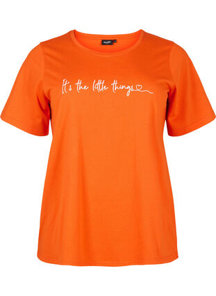 ZizziFLASH - T-shirt met motief, Orange.com, Packshot image number 0