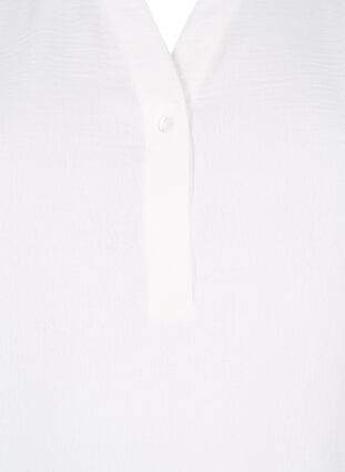 ZizziBlouse met lange mouwen en V-hals, Bright White, Packshot image number 2