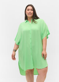 Chemise longue en viscose avec manches 2/4, Summer Green, Model