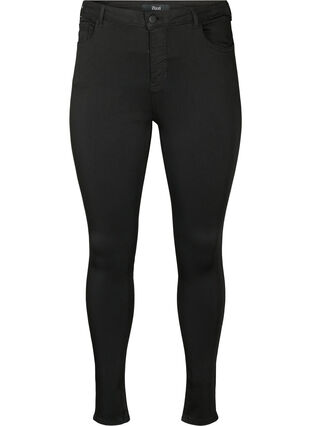 ZizziStay black Amy jeans met hoge taille, Black, Packshot image number 0