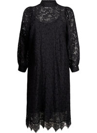 Best price - Robe en dentelle à manches longues avec col montant