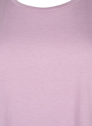 ZizziT-shirt met korte mouwen van katoenmix, Lavender Mist, Packshot image number 2