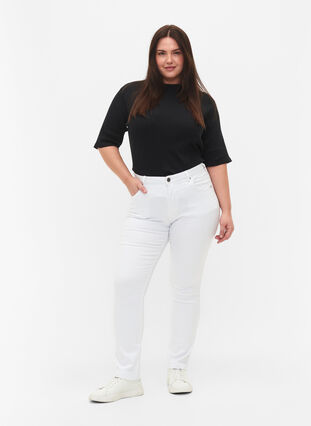 Zizzi  Emily jeans slim fit taille normale, White, Model image number 0