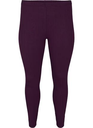 ZizziBasic legging in viscose, Potent Purple, Packshot image number 0