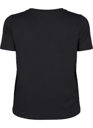 ZizziSlim fit sport T-shirt met ronde hals, Black, Packshot image number 1