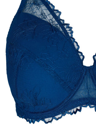 Zizzi Soutien-gorge en dentelle avec armatures et rembourrage, Blue Opal, Packshot image number 2