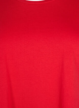 ZizziT-shirt met korte mouwen van katoenmix, Tango Red, Packshot image number 2