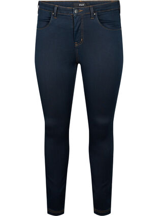 ZizziSuper slim Amy jeans met hoge taille, Tobacco Un, Packshot image number 0