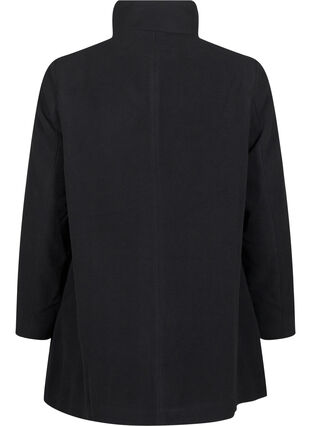 Zizzi Trench court avec coupe trapèze, Black, Packshot image number 1