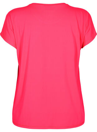 Zizzi T-shirt d'entraînement à manches courtes, Neon Diva Pink, Packshot image number 1