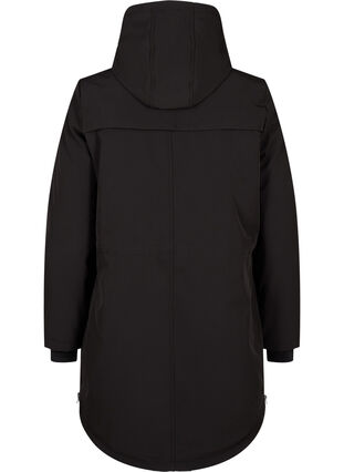 Zizzi Veste softshell résistante à l'eau avec doublure matelassée, Black, Packshot image number 1